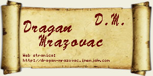 Dragan Mrazovac vizit kartica